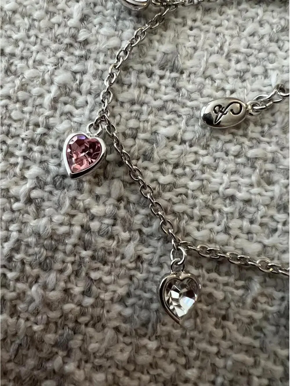 Bezel-set Crystal Charm Bracelet